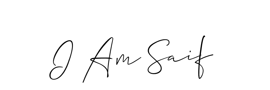 How to make I Am Saif signature? Allison_Script is a professional autograph style. Create handwritten signature for I Am Saif name. I Am Saif signature style 2 images and pictures png