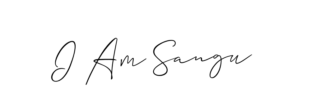 if you are searching for the best signature style for your name I Am Sangu. so please give up your signature search. here we have designed multiple signature styles  using Allison_Script. I Am Sangu signature style 2 images and pictures png