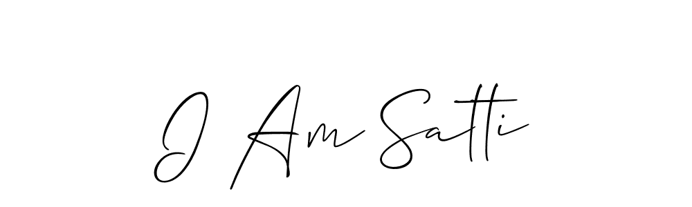 Create a beautiful signature design for name I Am Satti. With this signature (Allison_Script) fonts, you can make a handwritten signature for free. I Am Satti signature style 2 images and pictures png