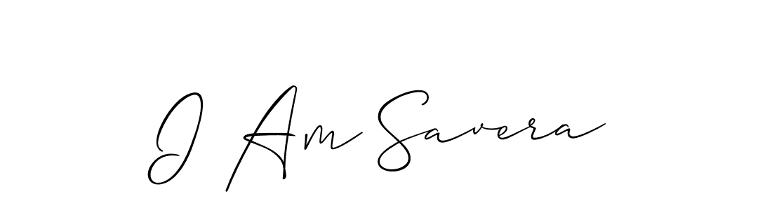 I Am Savera stylish signature style. Best Handwritten Sign (Allison_Script) for my name. Handwritten Signature Collection Ideas for my name I Am Savera. I Am Savera signature style 2 images and pictures png