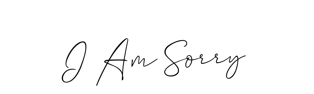Use a signature maker to create a handwritten signature online. With this signature software, you can design (Allison_Script) your own signature for name I Am Sorry. I Am Sorry signature style 2 images and pictures png