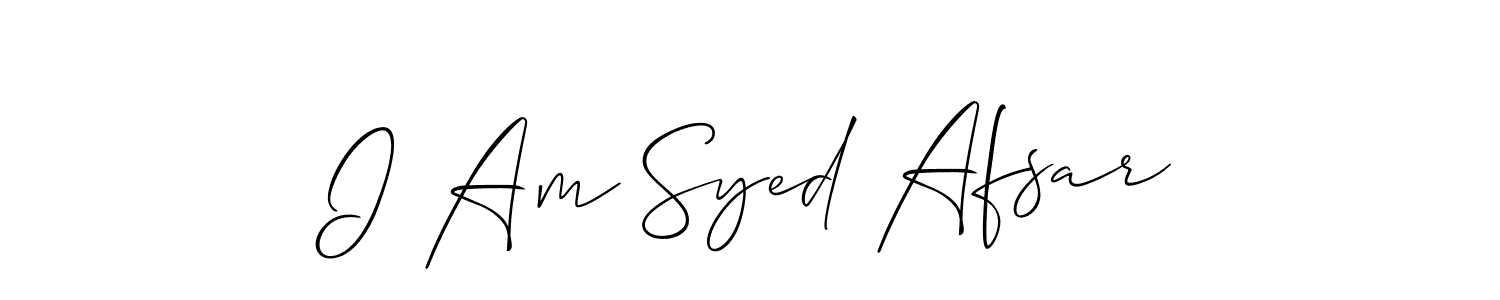 How to make I Am Syed Afsar signature? Allison_Script is a professional autograph style. Create handwritten signature for I Am Syed Afsar name. I Am Syed Afsar signature style 2 images and pictures png
