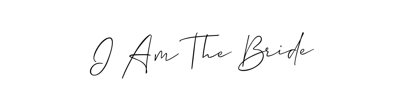 How to Draw I Am The Bride signature style? Allison_Script is a latest design signature styles for name I Am The Bride. I Am The Bride signature style 2 images and pictures png