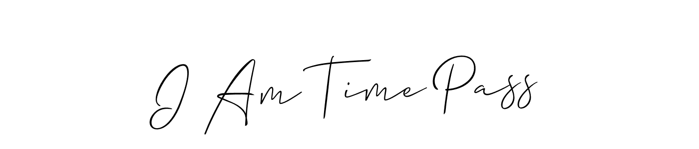 Similarly Allison_Script is the best handwritten signature design. Signature creator online .You can use it as an online autograph creator for name I Am Time Pass. I Am Time Pass signature style 2 images and pictures png