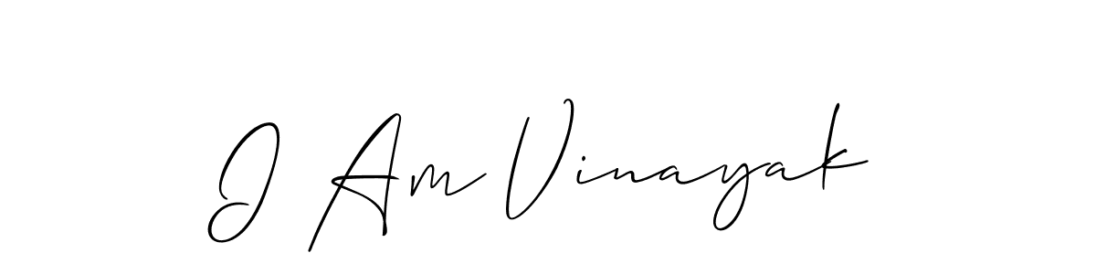 Create a beautiful signature design for name I Am Vinayak. With this signature (Allison_Script) fonts, you can make a handwritten signature for free. I Am Vinayak signature style 2 images and pictures png