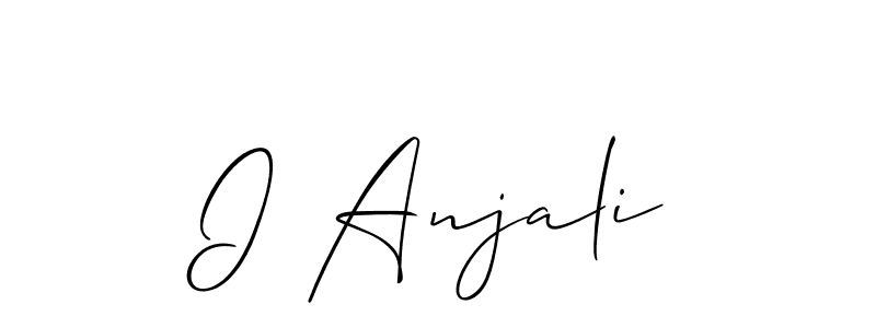 Make a beautiful signature design for name I Anjali. With this signature (Allison_Script) style, you can create a handwritten signature for free. I Anjali signature style 2 images and pictures png