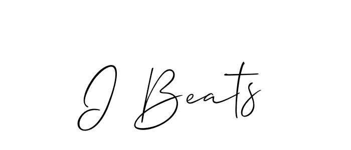 if you are searching for the best signature style for your name I Beats. so please give up your signature search. here we have designed multiple signature styles  using Allison_Script. I Beats signature style 2 images and pictures png