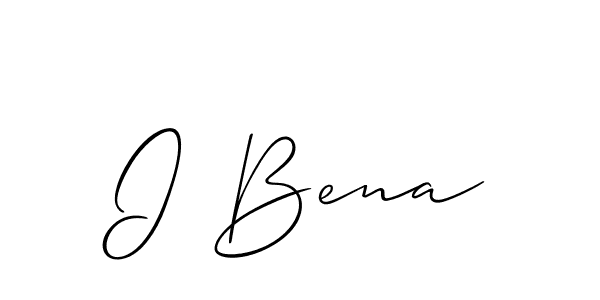 How to make I Bena signature? Allison_Script is a professional autograph style. Create handwritten signature for I Bena name. I Bena signature style 2 images and pictures png