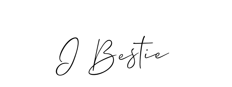 Allison_Script is a professional signature style that is perfect for those who want to add a touch of class to their signature. It is also a great choice for those who want to make their signature more unique. Get I Bestie name to fancy signature for free. I Bestie signature style 2 images and pictures png