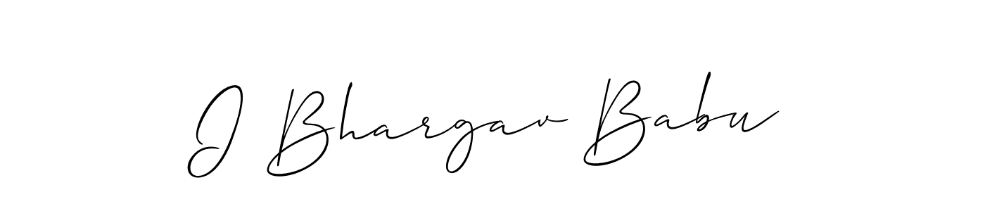 Also You can easily find your signature by using the search form. We will create I Bhargav Babu name handwritten signature images for you free of cost using Allison_Script sign style. I Bhargav Babu signature style 2 images and pictures png
