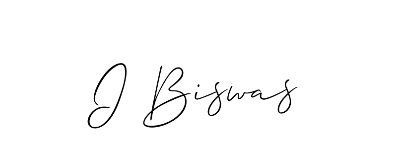 How to make I Biswas name signature. Use Allison_Script style for creating short signs online. This is the latest handwritten sign. I Biswas signature style 2 images and pictures png