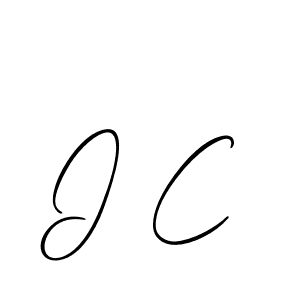 Create a beautiful signature design for name I C. With this signature (Allison_Script) fonts, you can make a handwritten signature for free. I C signature style 2 images and pictures png