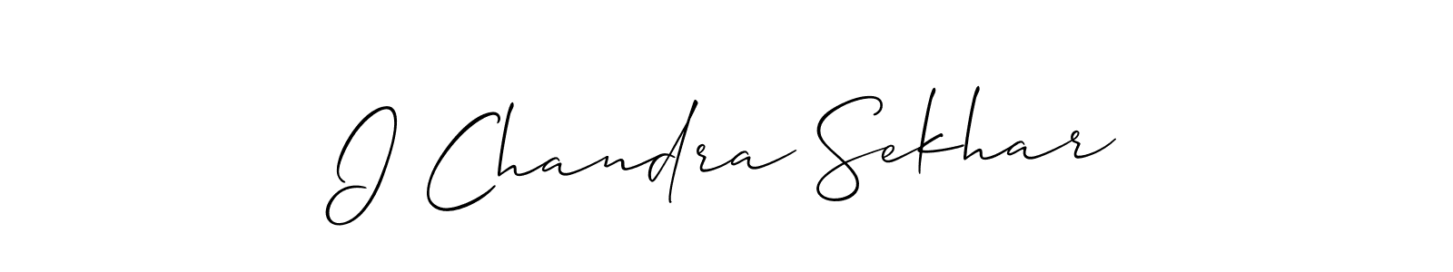 Use a signature maker to create a handwritten signature online. With this signature software, you can design (Allison_Script) your own signature for name I Chandra Sekhar. I Chandra Sekhar signature style 2 images and pictures png