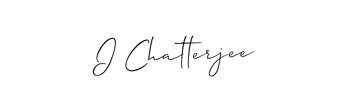 if you are searching for the best signature style for your name I Chatterjee. so please give up your signature search. here we have designed multiple signature styles  using Allison_Script. I Chatterjee signature style 2 images and pictures png
