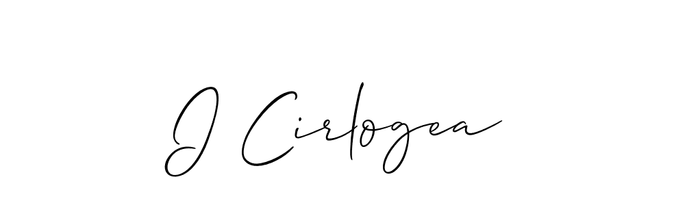 Make a short I Cirlogea signature style. Manage your documents anywhere anytime using Allison_Script. Create and add eSignatures, submit forms, share and send files easily. I Cirlogea signature style 2 images and pictures png