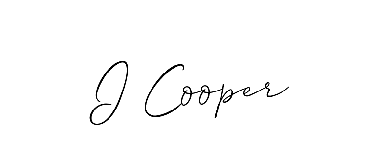 How to make I Cooper name signature. Use Allison_Script style for creating short signs online. This is the latest handwritten sign. I Cooper signature style 2 images and pictures png