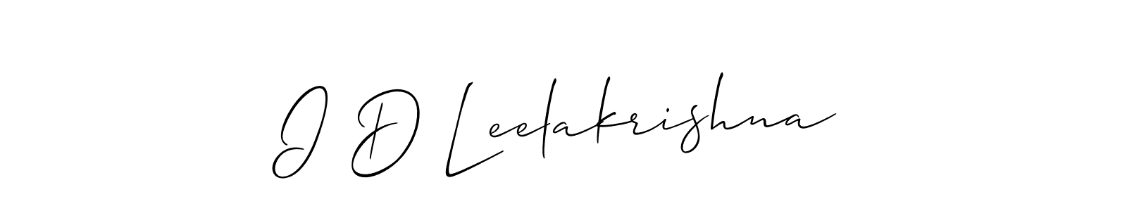 I D Leelakrishna stylish signature style. Best Handwritten Sign (Allison_Script) for my name. Handwritten Signature Collection Ideas for my name I D Leelakrishna. I D Leelakrishna signature style 2 images and pictures png