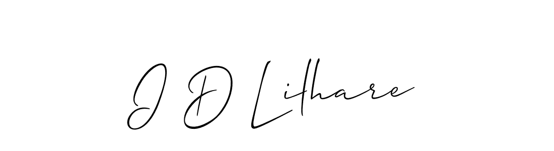 Also we have I D Lilhare name is the best signature style. Create professional handwritten signature collection using Allison_Script autograph style. I D Lilhare signature style 2 images and pictures png