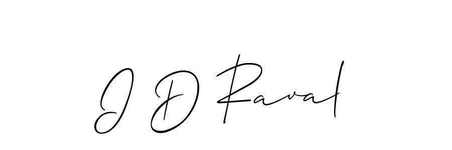 Allison_Script is a professional signature style that is perfect for those who want to add a touch of class to their signature. It is also a great choice for those who want to make their signature more unique. Get I D Raval name to fancy signature for free. I D Raval signature style 2 images and pictures png