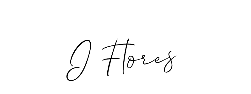 You should practise on your own different ways (Allison_Script) to write your name (I Flores) in signature. don't let someone else do it for you. I Flores signature style 2 images and pictures png