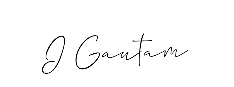 Check out images of Autograph of I Gautam name. Actor I Gautam Signature Style. Allison_Script is a professional sign style online. I Gautam signature style 2 images and pictures png