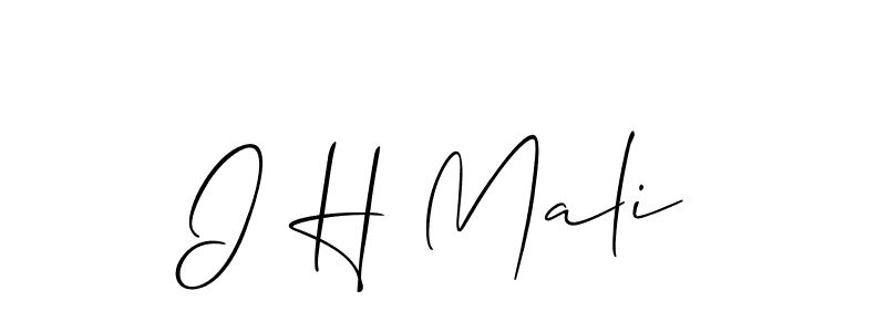 How to Draw I H Mali signature style? Allison_Script is a latest design signature styles for name I H Mali. I H Mali signature style 2 images and pictures png