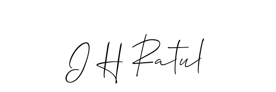 How to Draw I H Ratul signature style? Allison_Script is a latest design signature styles for name I H Ratul. I H Ratul signature style 2 images and pictures png