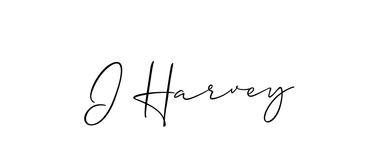 You should practise on your own different ways (Allison_Script) to write your name (I Harvey) in signature. don't let someone else do it for you. I Harvey signature style 2 images and pictures png