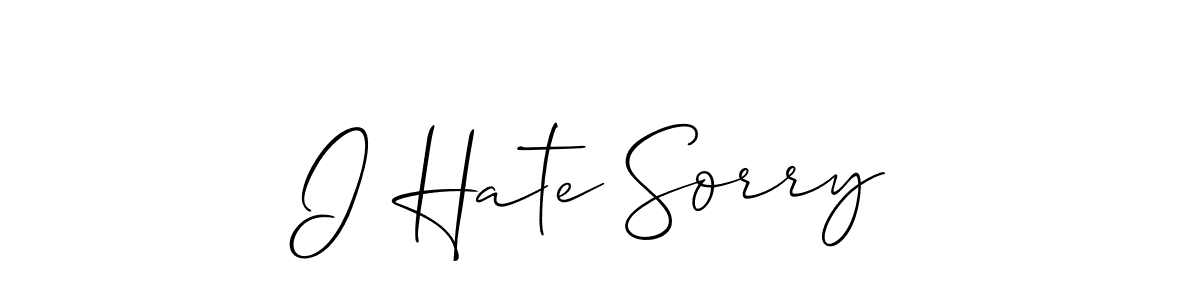 Make a beautiful signature design for name I Hate Sorry. Use this online signature maker to create a handwritten signature for free. I Hate Sorry signature style 2 images and pictures png