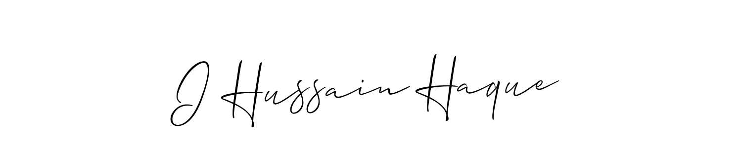 Similarly Allison_Script is the best handwritten signature design. Signature creator online .You can use it as an online autograph creator for name I Hussain Haque. I Hussain Haque signature style 2 images and pictures png