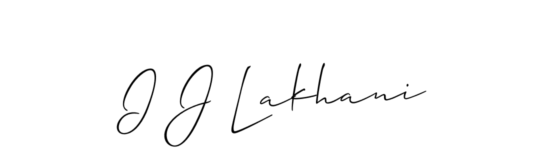 Once you've used our free online signature maker to create your best signature Allison_Script style, it's time to enjoy all of the benefits that I J Lakhani name signing documents. I J Lakhani signature style 2 images and pictures png