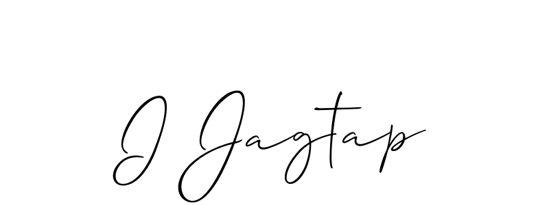 Design your own signature with our free online signature maker. With this signature software, you can create a handwritten (Allison_Script) signature for name I Jagtap. I Jagtap signature style 2 images and pictures png