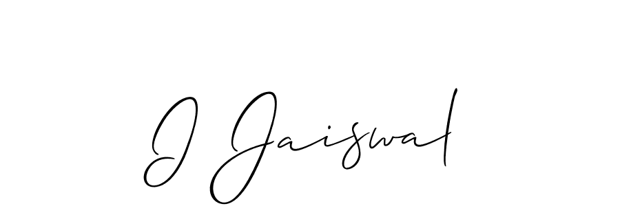 Allison_Script is a professional signature style that is perfect for those who want to add a touch of class to their signature. It is also a great choice for those who want to make their signature more unique. Get I Jaiswal name to fancy signature for free. I Jaiswal signature style 2 images and pictures png