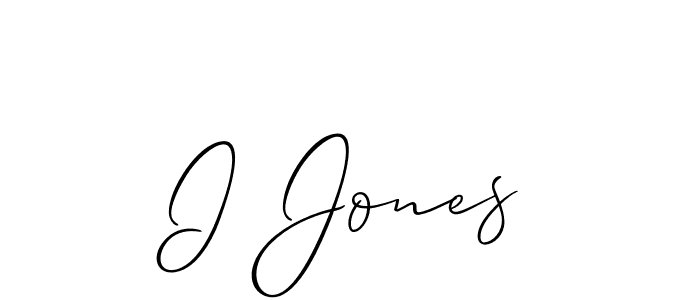 Also we have I Jones name is the best signature style. Create professional handwritten signature collection using Allison_Script autograph style. I Jones signature style 2 images and pictures png