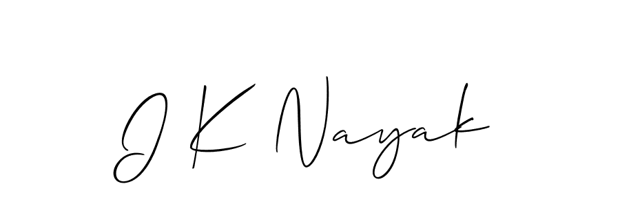 Also we have I K Nayak name is the best signature style. Create professional handwritten signature collection using Allison_Script autograph style. I K Nayak signature style 2 images and pictures png