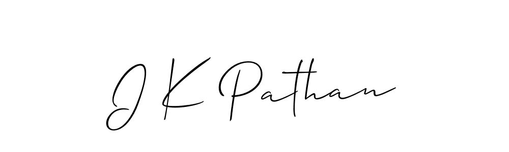 You should practise on your own different ways (Allison_Script) to write your name (I K Pathan) in signature. don't let someone else do it for you. I K Pathan signature style 2 images and pictures png