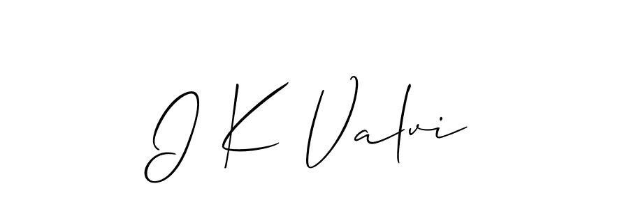 Also You can easily find your signature by using the search form. We will create I K Valvi name handwritten signature images for you free of cost using Allison_Script sign style. I K Valvi signature style 2 images and pictures png