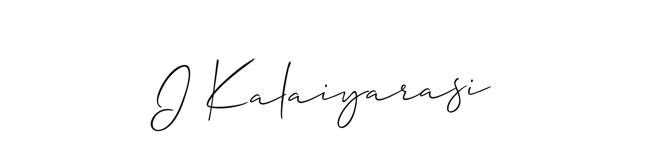 Make a short I Kalaiyarasi signature style. Manage your documents anywhere anytime using Allison_Script. Create and add eSignatures, submit forms, share and send files easily. I Kalaiyarasi signature style 2 images and pictures png