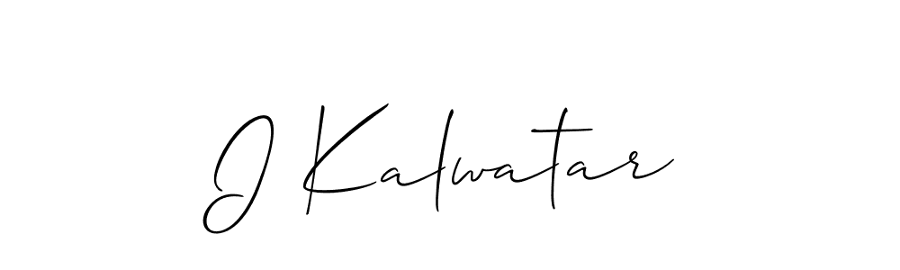 You can use this online signature creator to create a handwritten signature for the name I Kalwatar. This is the best online autograph maker. I Kalwatar signature style 2 images and pictures png