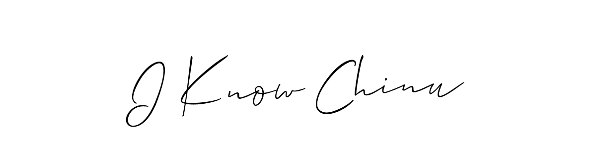 Make a beautiful signature design for name I Know Chinu. With this signature (Allison_Script) style, you can create a handwritten signature for free. I Know Chinu signature style 2 images and pictures png