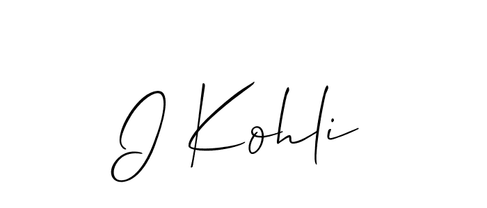 The best way (Allison_Script) to make a short signature is to pick only two or three words in your name. The name I Kohli include a total of six letters. For converting this name. I Kohli signature style 2 images and pictures png