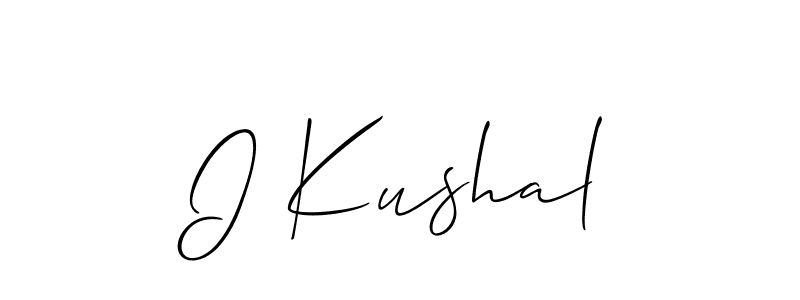 The best way (Allison_Script) to make a short signature is to pick only two or three words in your name. The name I Kushal include a total of six letters. For converting this name. I Kushal signature style 2 images and pictures png