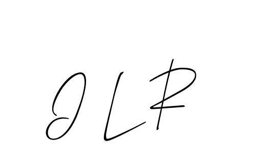 The best way (Allison_Script) to make a short signature is to pick only two or three words in your name. The name I L R include a total of six letters. For converting this name. I L R signature style 2 images and pictures png