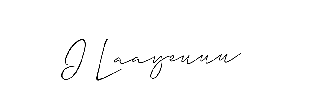 I Laayeuuu stylish signature style. Best Handwritten Sign (Allison_Script) for my name. Handwritten Signature Collection Ideas for my name I Laayeuuu. I Laayeuuu signature style 2 images and pictures png