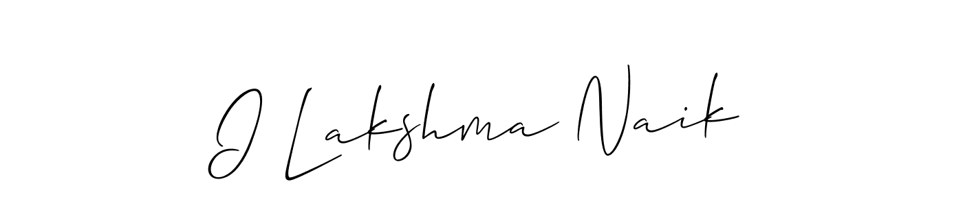 Also we have I Lakshma Naik name is the best signature style. Create professional handwritten signature collection using Allison_Script autograph style. I Lakshma Naik signature style 2 images and pictures png
