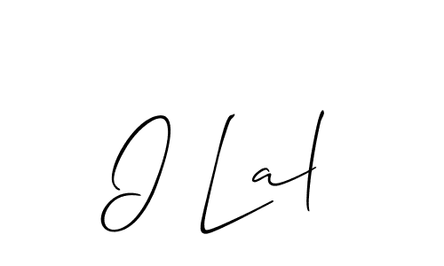 The best way (Allison_Script) to make a short signature is to pick only two or three words in your name. The name I Lal include a total of six letters. For converting this name. I Lal signature style 2 images and pictures png