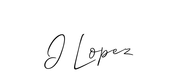 Allison_Script is a professional signature style that is perfect for those who want to add a touch of class to their signature. It is also a great choice for those who want to make their signature more unique. Get I Lopez name to fancy signature for free. I Lopez signature style 2 images and pictures png