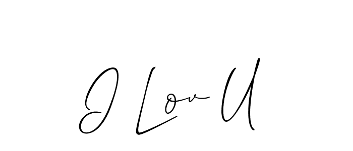 You can use this online signature creator to create a handwritten signature for the name I Lov U. This is the best online autograph maker. I Lov U signature style 2 images and pictures png