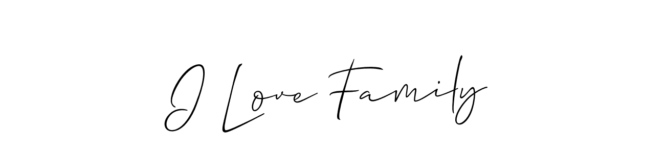 How to Draw I Love Family signature style? Allison_Script is a latest design signature styles for name I Love Family. I Love Family signature style 2 images and pictures png