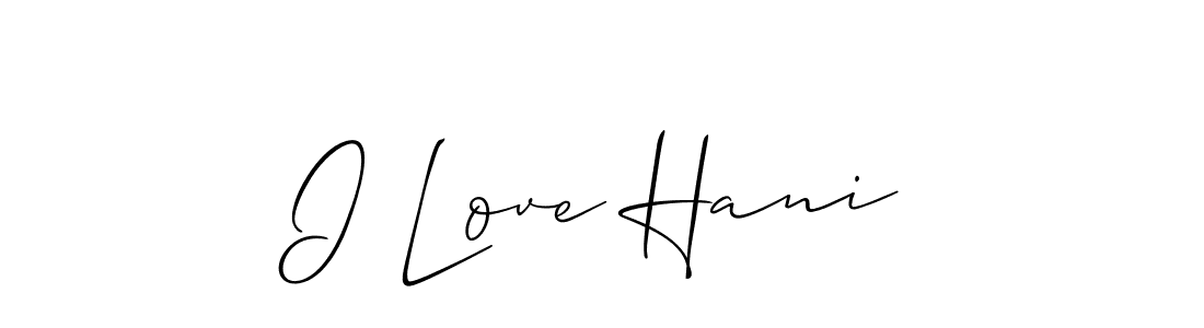 How to Draw I Love Hani signature style? Allison_Script is a latest design signature styles for name I Love Hani. I Love Hani signature style 2 images and pictures png